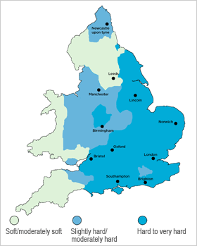 water hardness in the UK